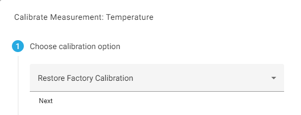 Restore Factory Calibration