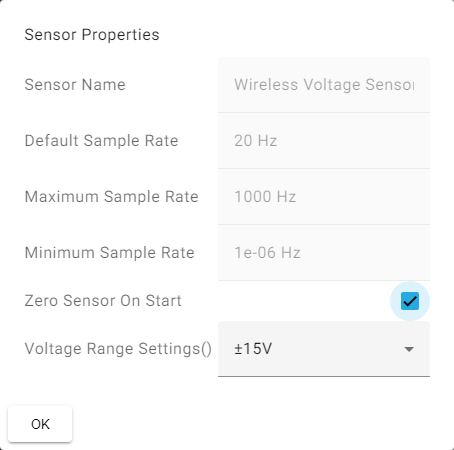 Zero Sensor on Start