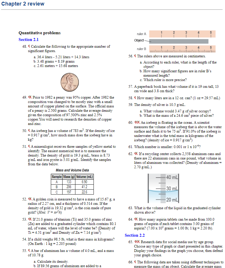 Chapter review problems