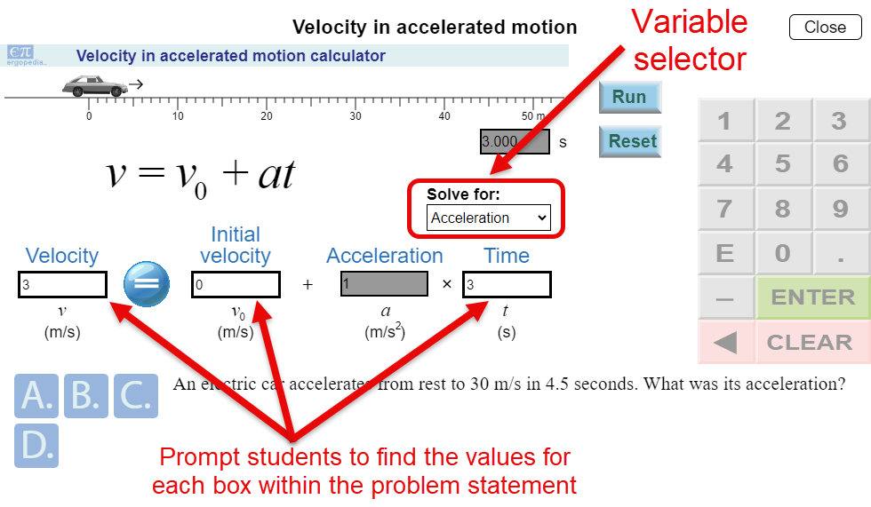 Teaching interactive equations