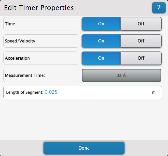 Edit Timer Properties